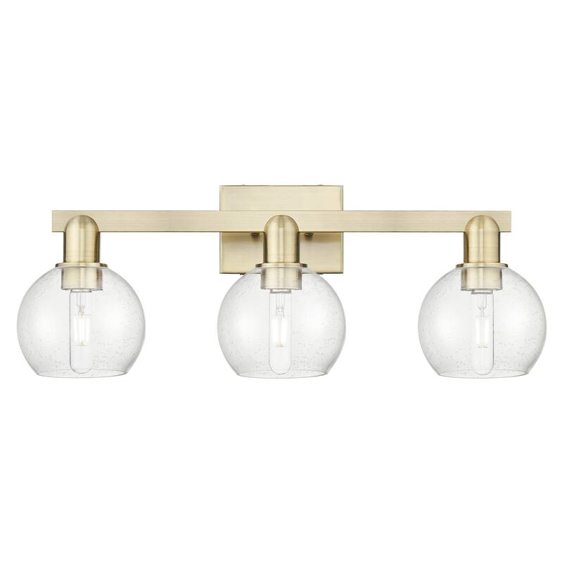 Innovations Lighting Endless Possibilities Arcadia - Athens - 3 Light 25" Bath Vanity Light - Antique Brass/Seedy