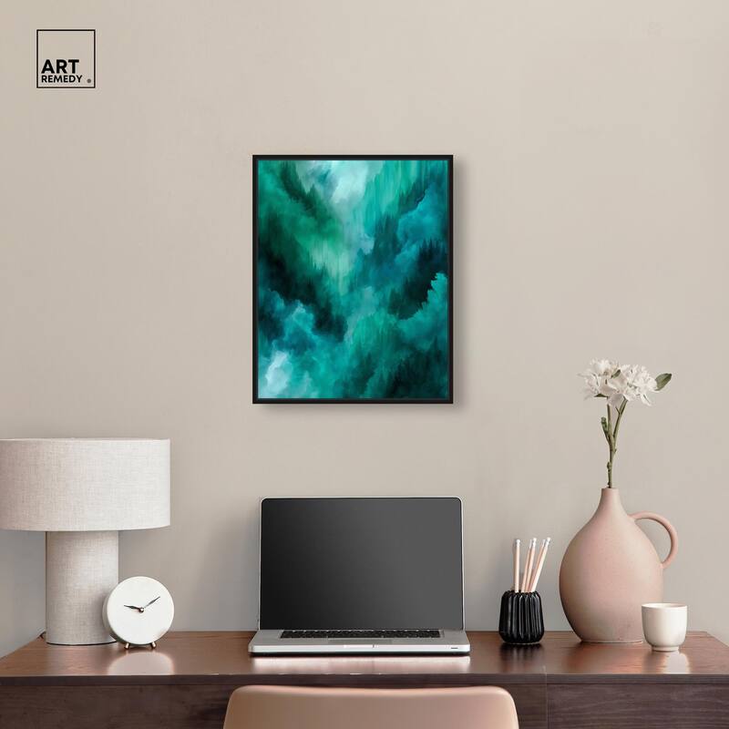 Textured Teal II Canvas by Art Remedy