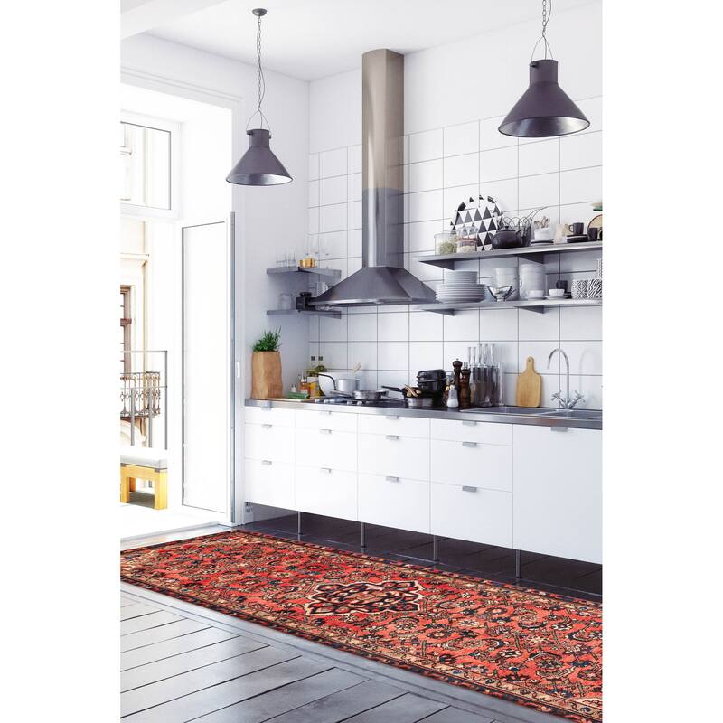 ECARPETGALLERY Hand-knotted Andelz Light Red Wool Rug - 2'11 x 9'3