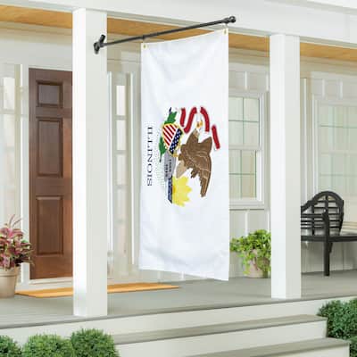 State of Illinois Double Sided Estate Flag w/ 2 Grommets, 3'x5'
