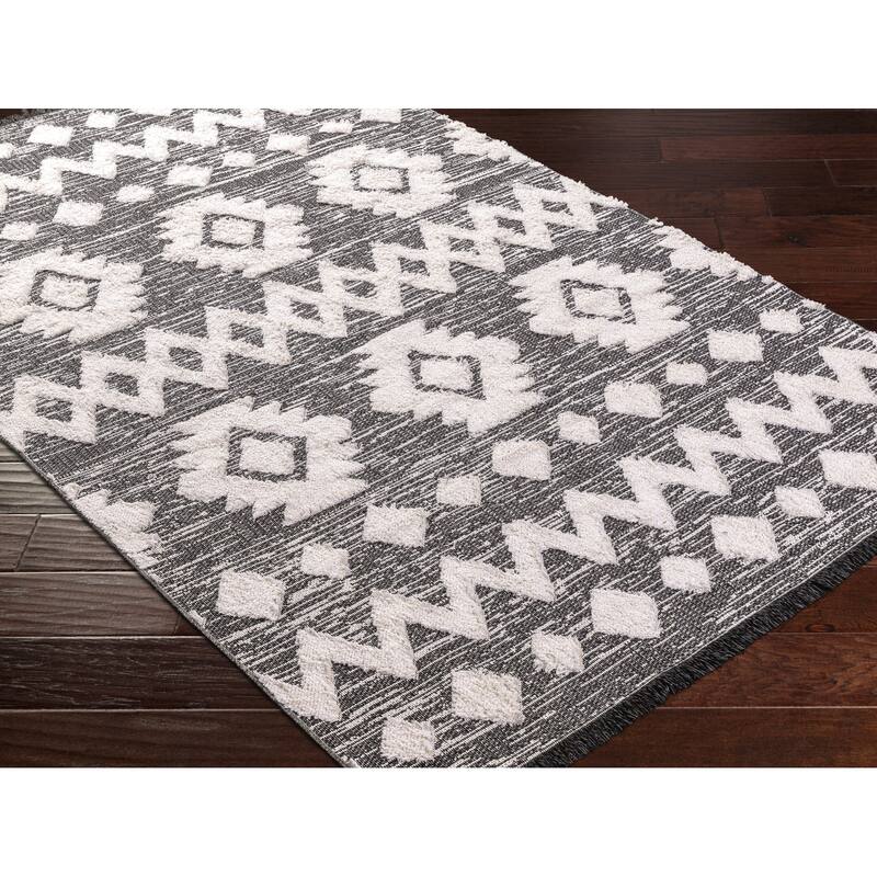 Livabliss Morocotton Diamond Stripe Area Rug