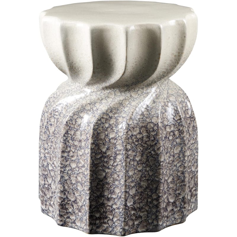 Livabliss Alexia Traditional Garden Stool - Blue
