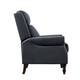 LUE BONA Modern Upholstered Accent Chair Genuine Leather Push Back ...