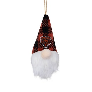 Chicago Bears Plush Gnome Ornament, Plaid Hat