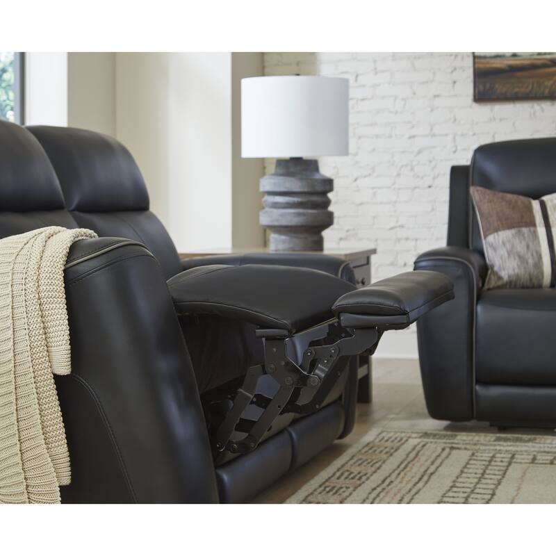 Signature Design by Ashley 5Z-Dreamlight Black Power Reclining Sofa - 88.5" W x 40" D x 42.5" H