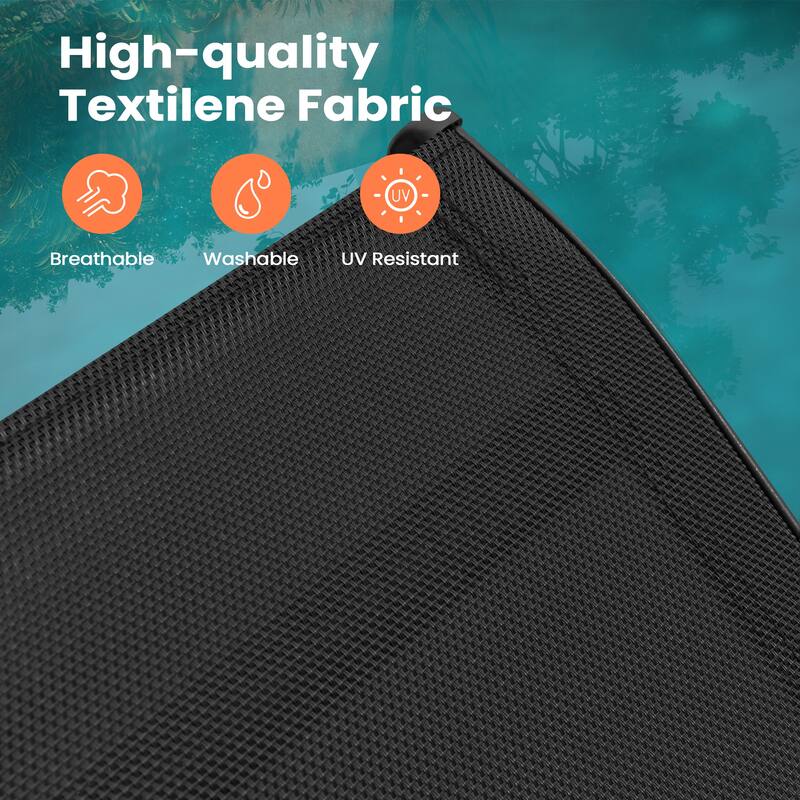 Pellebant Outdoor Adjustable Patio Chaise Lounge Chairs with Armrest Set of 2