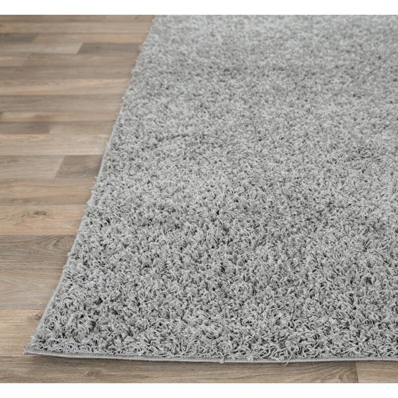 World Rug Gallery Contemporary Solid Cozy Plush Shag Area Rug