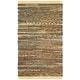 preview thumbnail 42 of 82, SAFAVIEH Handmade Rag Rug Bookem Casual Stripe Cotton Rug with Fringe 2' x 3' - Yellow/Multi - Rectangle