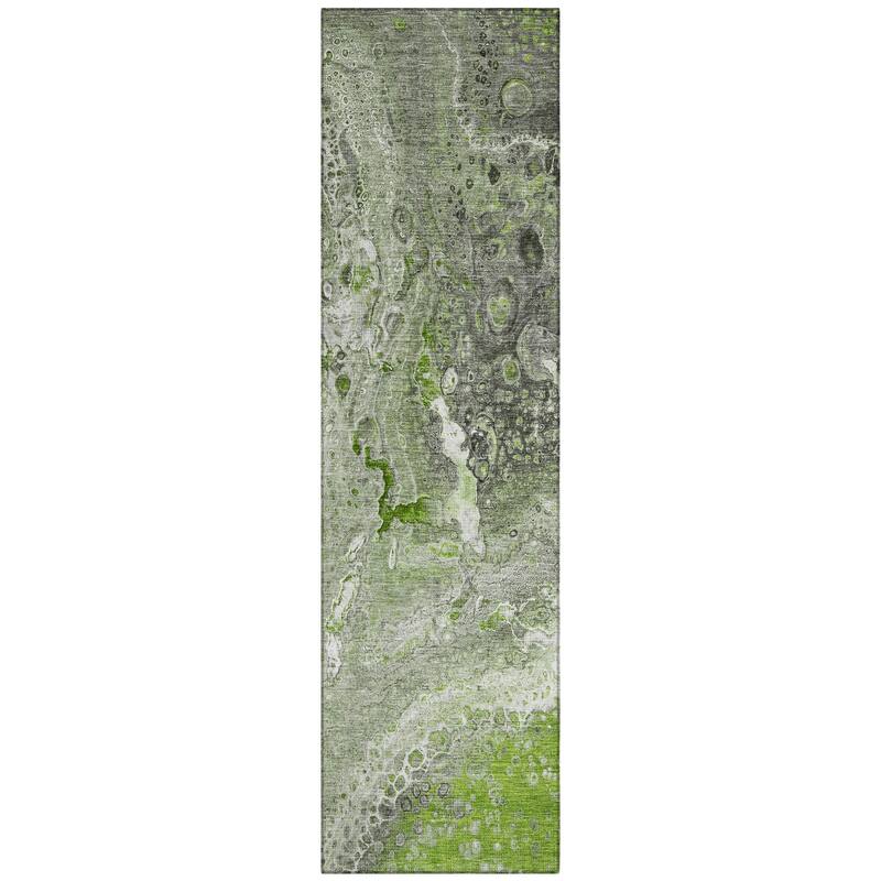 Machine Washable Indoor/ Outdoor Chantille Modern Abstract Rug
