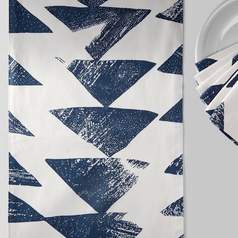 Exclusive Fabrics Triad Printed Cotton Table Runner & Placemats
