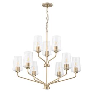 Celino Nine-Light Chandelier with Clear Glass - 30