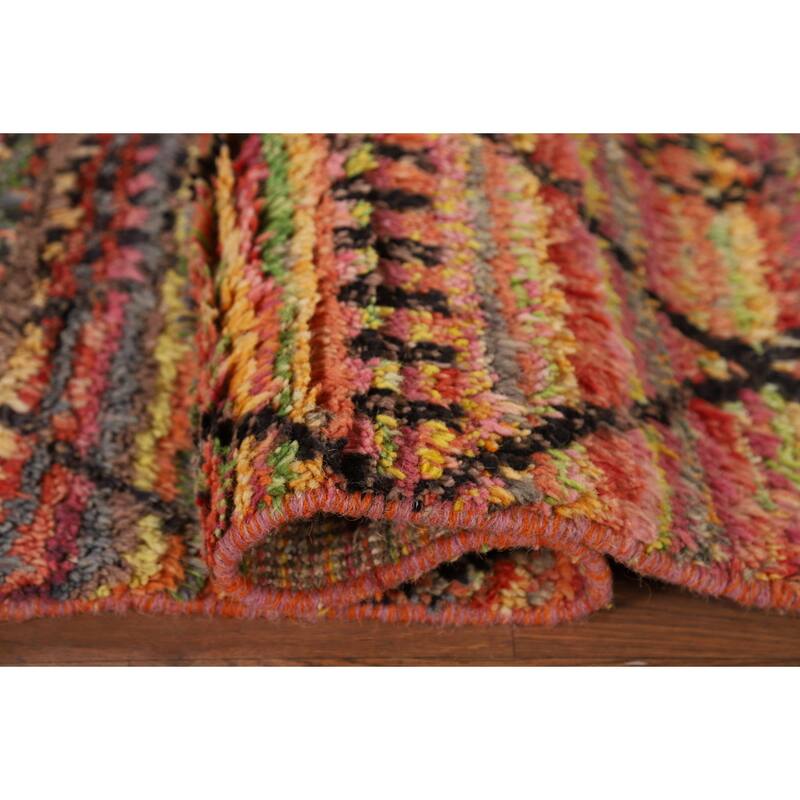 Trellis Moroccan Oriental Area Rug Hand-Knotted Wool Carpet - 5'1" x 9'0"