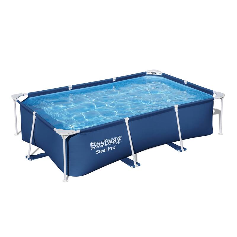 Bestway Steel Pro 8.5'x67"x24" Rectangular Above Ground Outdoor Swimming Pool - 8ft.5in. X 5ft.5in. X 24in.