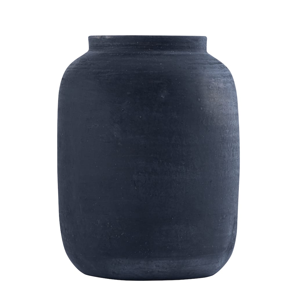 Black Terracota Urn/Jar - Black