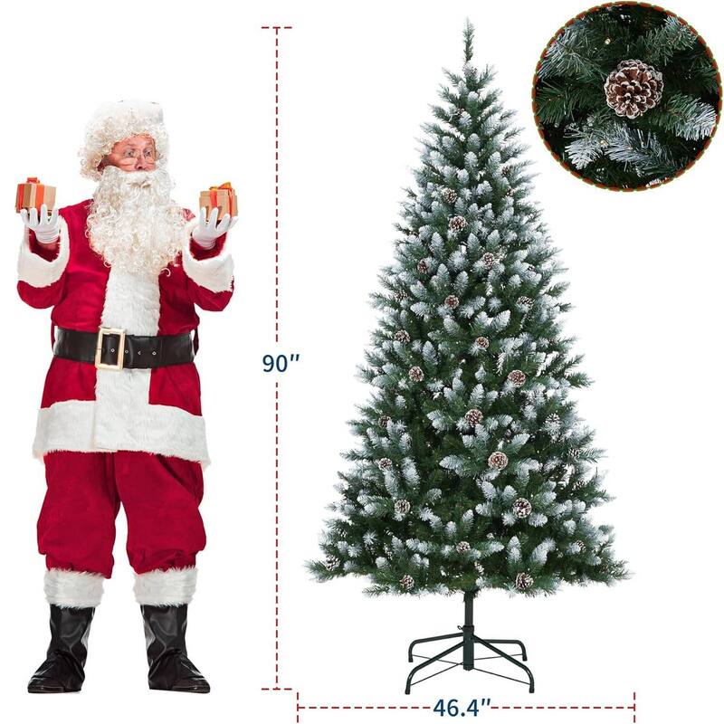 Metal Base Artificial Christmas Tree for Home, Office, Party, Holiday Decor - N/A