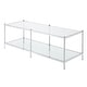 preview thumbnail 4 of 2, Silver Orchid Price Glass Coffee Table Chrome/Glass