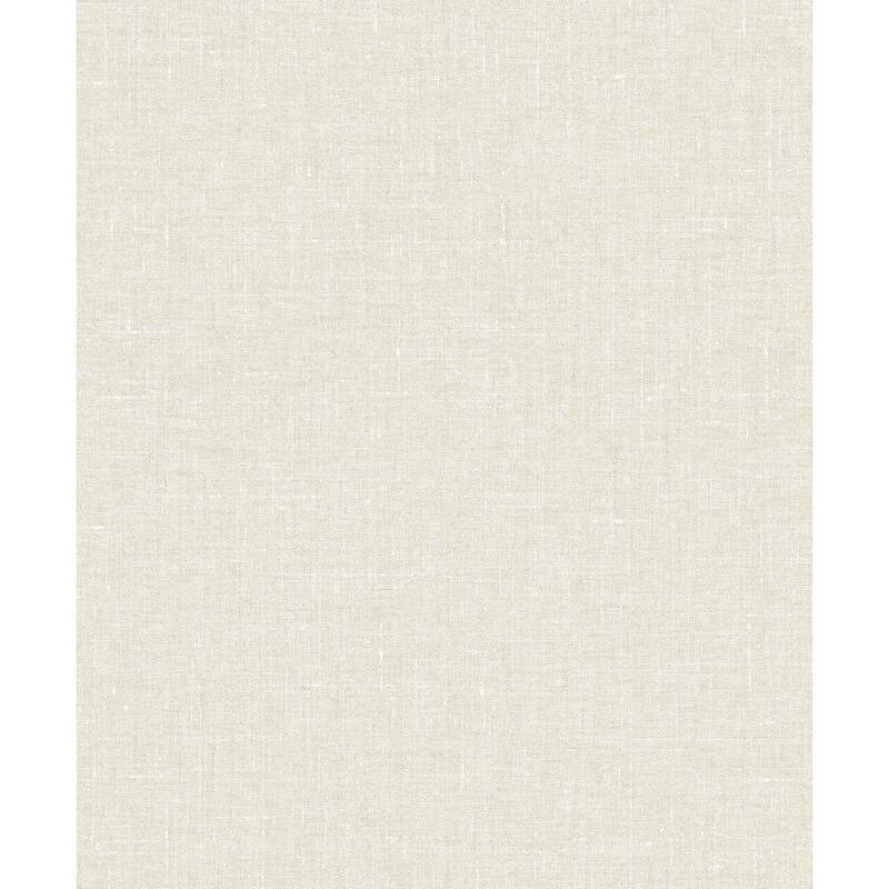 Seabrook Designs Abington Faux Linen Nonwoven Unpasted Wallpaper - 20.9 in. W x 33 ft. L - Tan