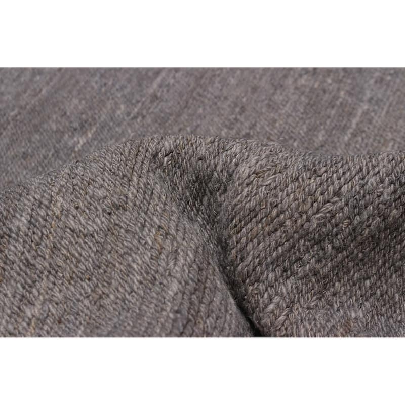 ECARPETGALLERY Flat-Weave Natural Grey Wool Tapestry Kilim - 9'11 x 12'2
