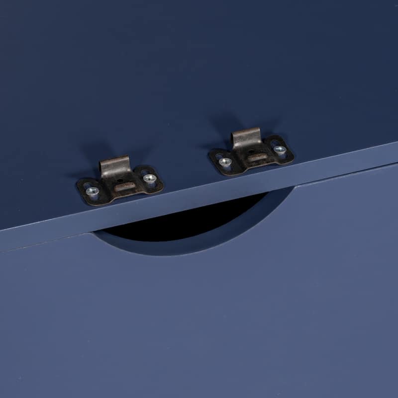 75" Solid Pine Wood Kitchen Pantry Cabinet with Glass Doors and 4 Drawers, Freestanding Storage Display Cabinet for Dining Room