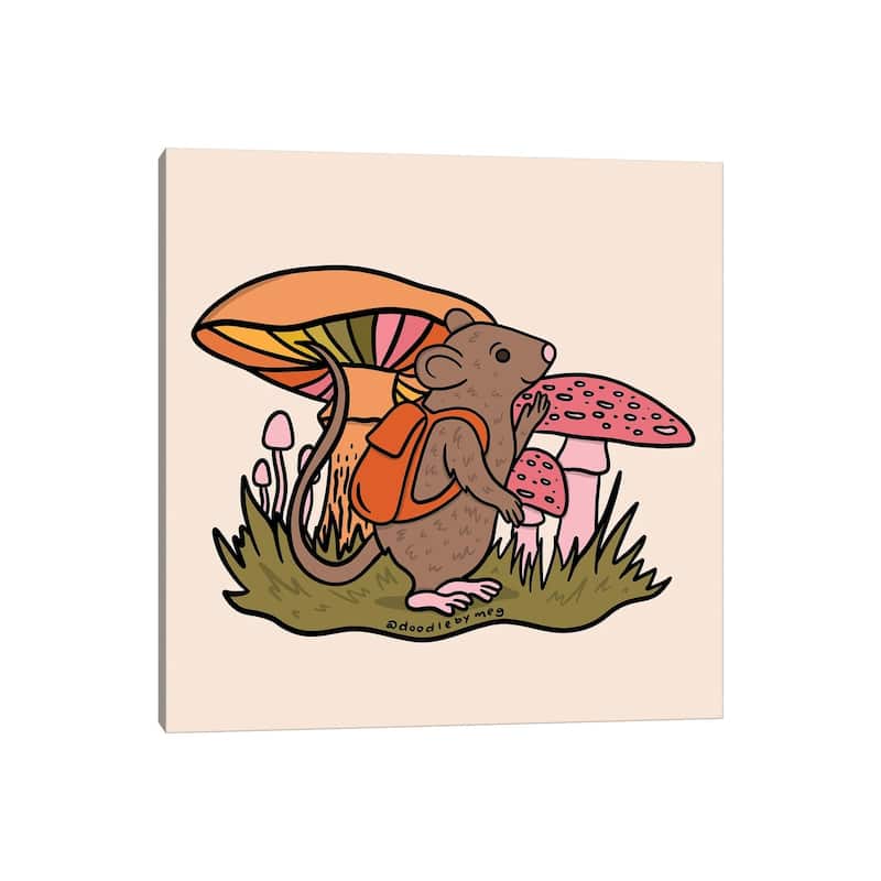 iCanvas "Rat With Backpack" by Doodle By Meg Canvas Print