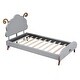 preview thumbnail 46 of 51, Twin Size Upholstered Platform Bed Animal Theme Design Bed Frame with Sheep-Shaped Headboard and Footboard, No Box Spring Needed