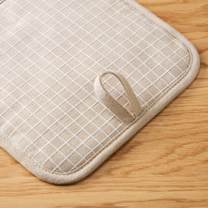 KITCHENAID Gourmet Series Gridlines Pot Holders 2-Pack Set, Heat Resistant up to 600°F, Soft Silicone Grip, Magnetic Cuff