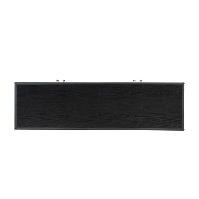 Modern Four-Door Sideboard with Metal Frame and Cross-Leg Base, Ideal for Living Room or Study