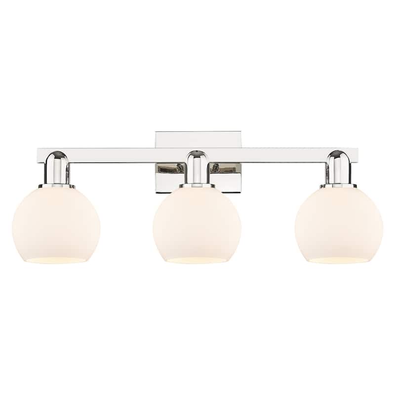 Innovations Lighting 716-3W-10-25 Athens Vanity Athens 3 Light 25" - Polished Nickel / Matte White