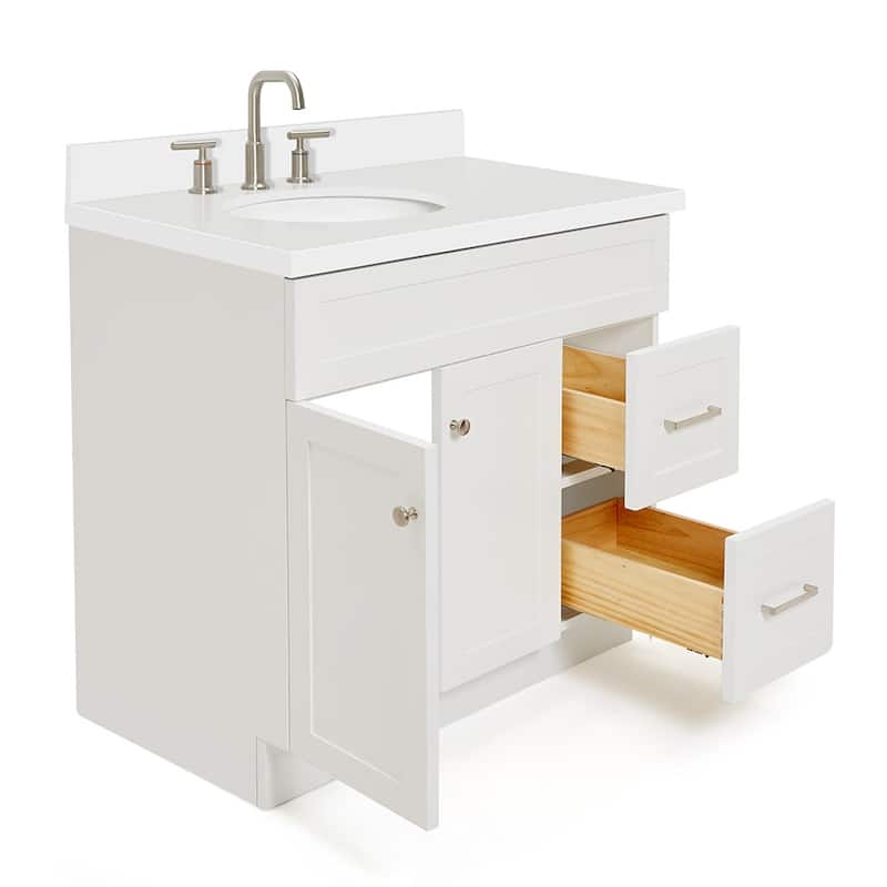 Ariel F037SLWQOVO Hamlet 37" Free Standing Single Basin Vanity Set