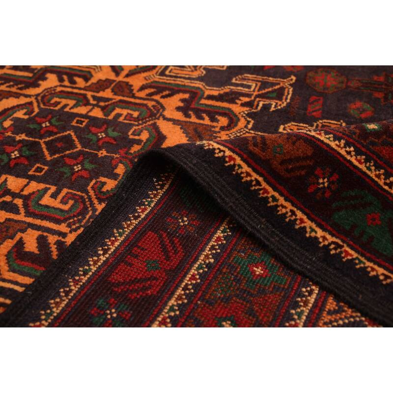 ECARPETGALLERY Hand-knotted Teimani Dark Navy Wool Rug - 3'8 x 6'4