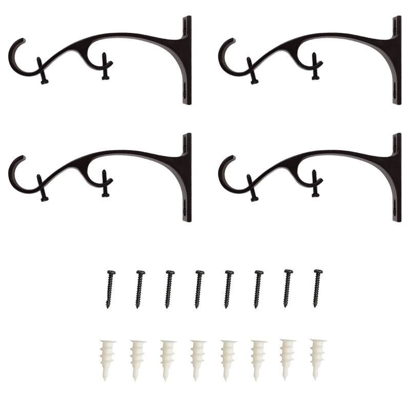 Lumi 1 in. & 3/4 in. Dia. Double Curtain Rod Bracket (4-Pack) - Oil Rubbed Bronze