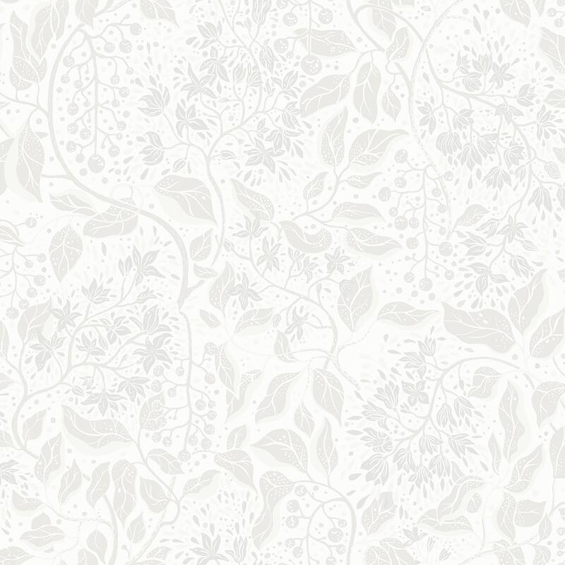 A-Street Prints Turi Light Grey Twining Vines Wallpaper