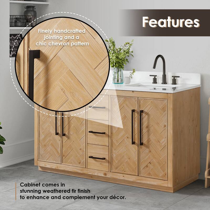 Altair Bellavia Bath Vanity in Weathered Fir with Mirror