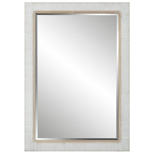 slide 2 of 4, Uttermost 09829 Cape 24" W x 36" H Rectangular Framed Bathroom Mirror Whitewashed