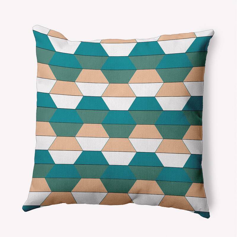 Hex Pattern Decorative Throw Pillow - 20" x 20" - Lake Blue