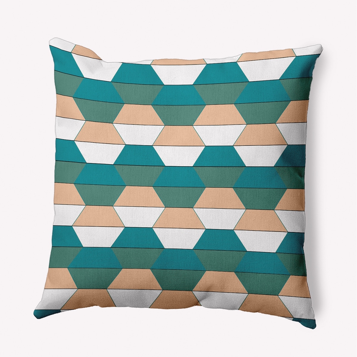 Hex Pattern Indoor/Outdoor Throw Pillow