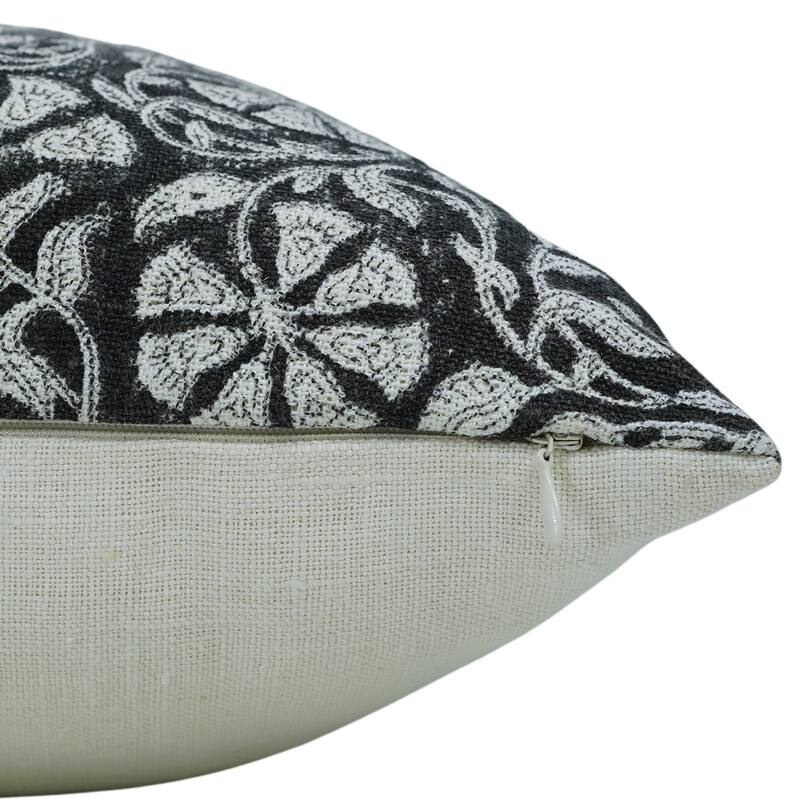 Linen Farmhouse Block print pillow Cover - Rudraksh