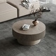 preview thumbnail 9 of 11, Solid Wood Veneered Modern Coffee Table with Storage