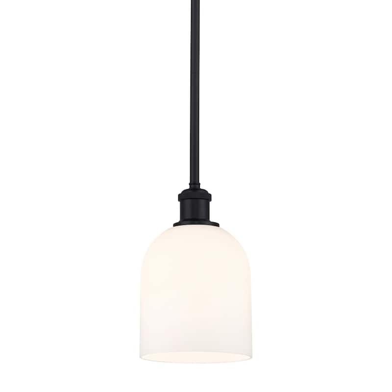 Innovations Lighting 516-1S-10-6 Bella Pendant Bella 6" Wide Mini - Matte Black / Glossy White
