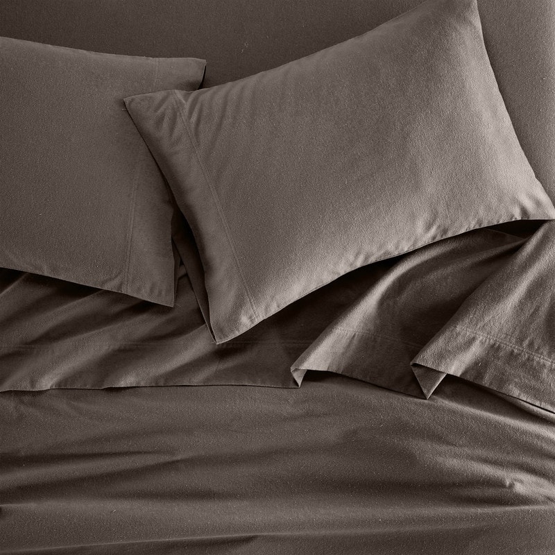 Superior Solid Flannel Cotton Fuzzy Deep Pocket Sheet Set