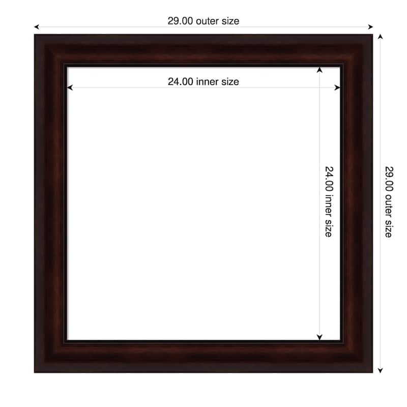 Amanti Art Coffee Bean Brown Framed Dry Erase Magnetic Board - 29 x 29 in
