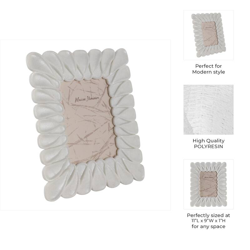 Resin Photo Frame Sculpted Dimensional Design and Textured Contours