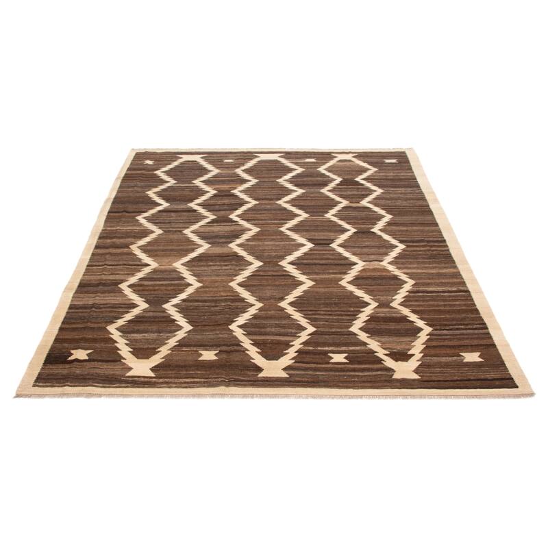 Sivas Brown Kilim 8'6" x 9'5" - 8'6 x 9'5