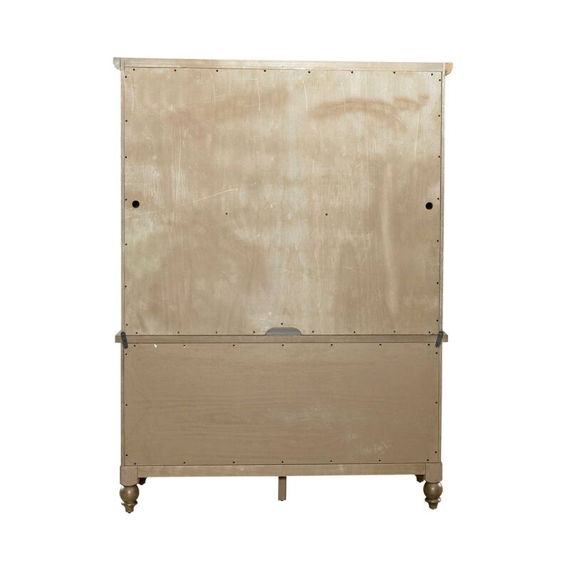 Americana Farmhouse Dusty Taupe Credenza and Hutch