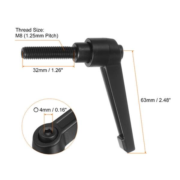 Rotating Stop Lever Adjustable Clamping Lever Handles Thread Bolt Knobs Rotating Locking ...