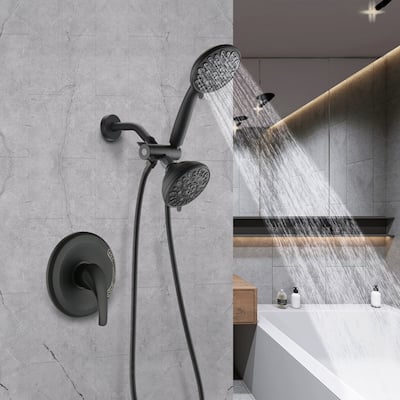 Proox 5 Inch Shower Rainfall Faucet with Hand Shower System Valve Included