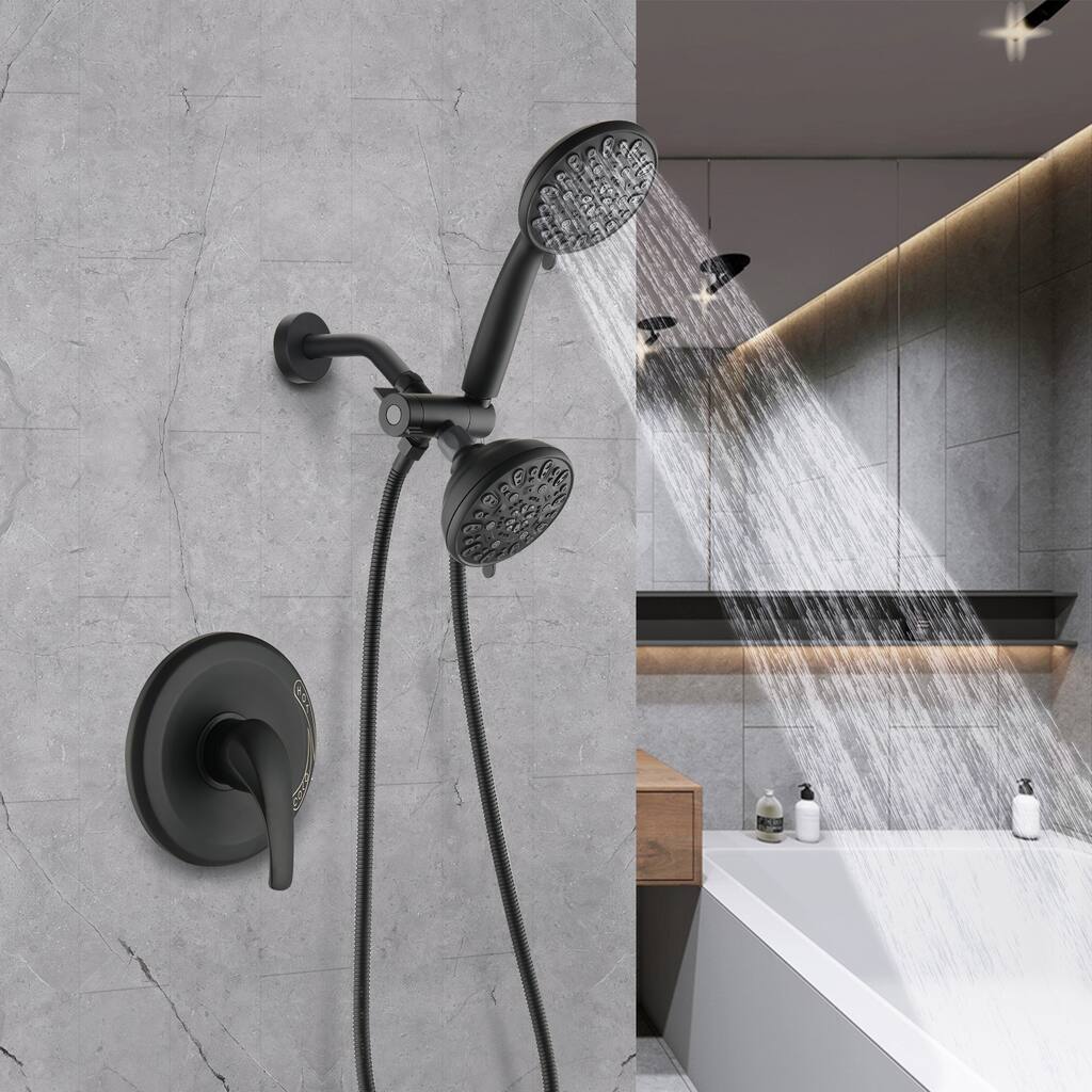 Proox 5 Inch Shower Rainfall Faucet with Hand Shower System Valve Included