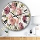 preview thumbnail 1 of 9, Designart 'French Roses I' Farmhouse Large Wall CLock