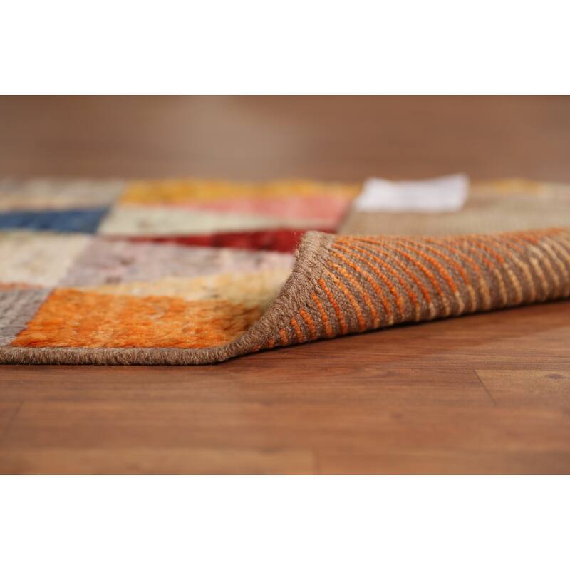 Geometric Moroccan Runner Rug Handmade Oriental Tribal Wool Carpet - 2'11" x 9'11"