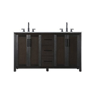 Elegant Lighting VF29560D Alina 60" Free Standing Double Basin Vanity